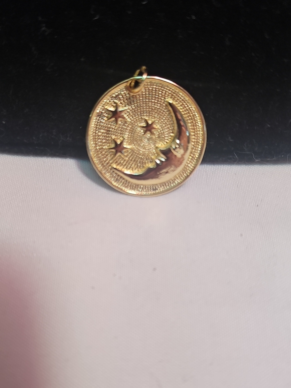 Gold Moon & Stars Pendant Charm - Women's Jewelry
